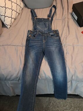 Cat & Jack Women's Denim Overalls - Blue Wash